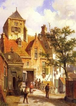 unknow artist European city landscape, street landsacpe, construction, frontstore, building and architecture.060 china oil painting image